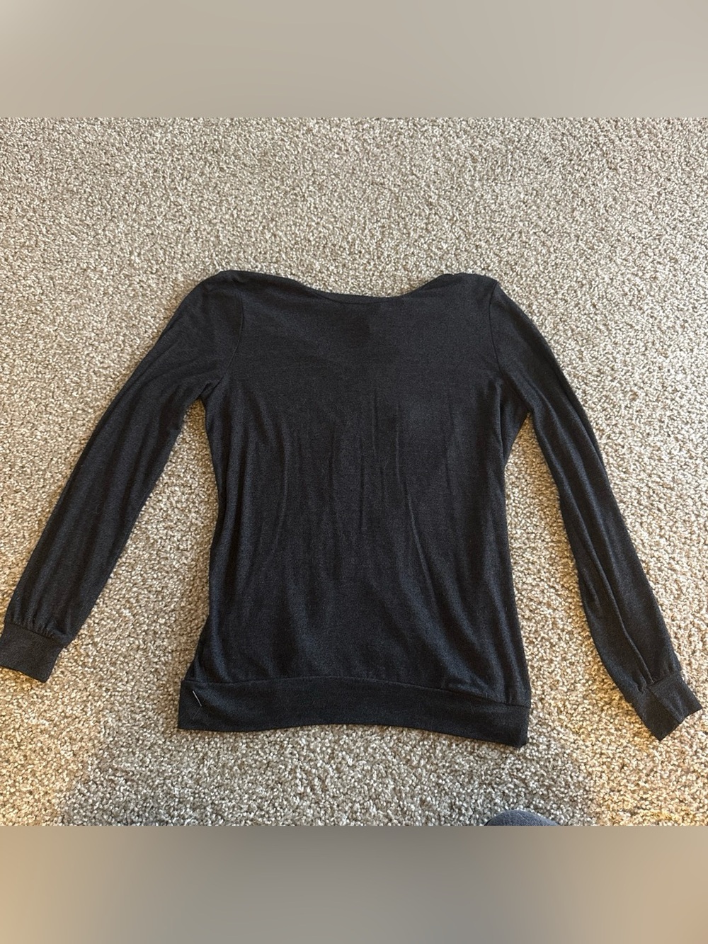 Classic Black Women's Long-Sleeve Open Back Shirt